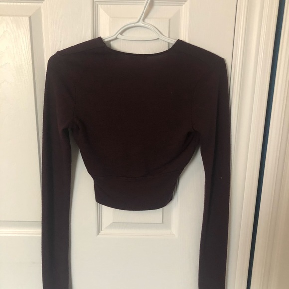 Wilfred Maroon crop top - Picture 2 of 2